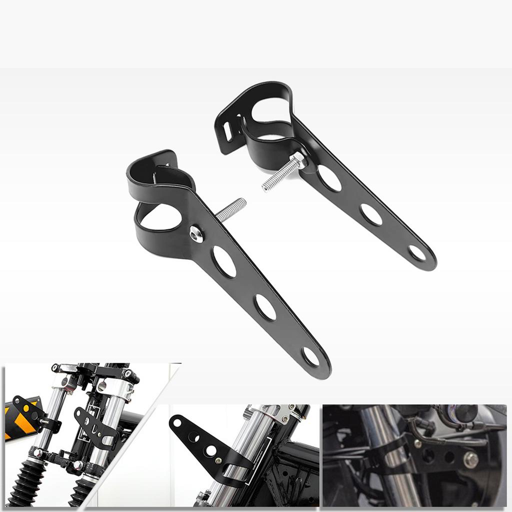 Professional Motorcycle Headlight Mounting Clamp Steel Construction Universal Front Fork Bracket Heavy Duty Holder for 35mm-48mm