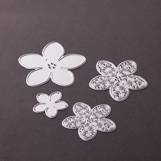4ks květiny z uhlíkové oceli DIY řezací matrice Scrapbook Card Handcraft Stencil Tool