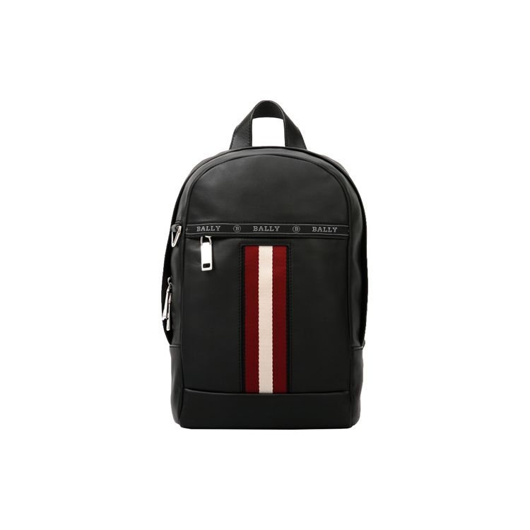 Bally Red And White Striped Color Block Leather Chest Bag Men Bags Black 6227996