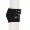 Dames Gotische Punk Uitgesneden Oogjes Eén Schouder Top & Short Set