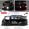 1/32 Scale Bus Transporter Model Car with Surfboards Convertible Camping Van, Zinc Alloy Pull Back Toy Car with Sound and Light for Kids Gift