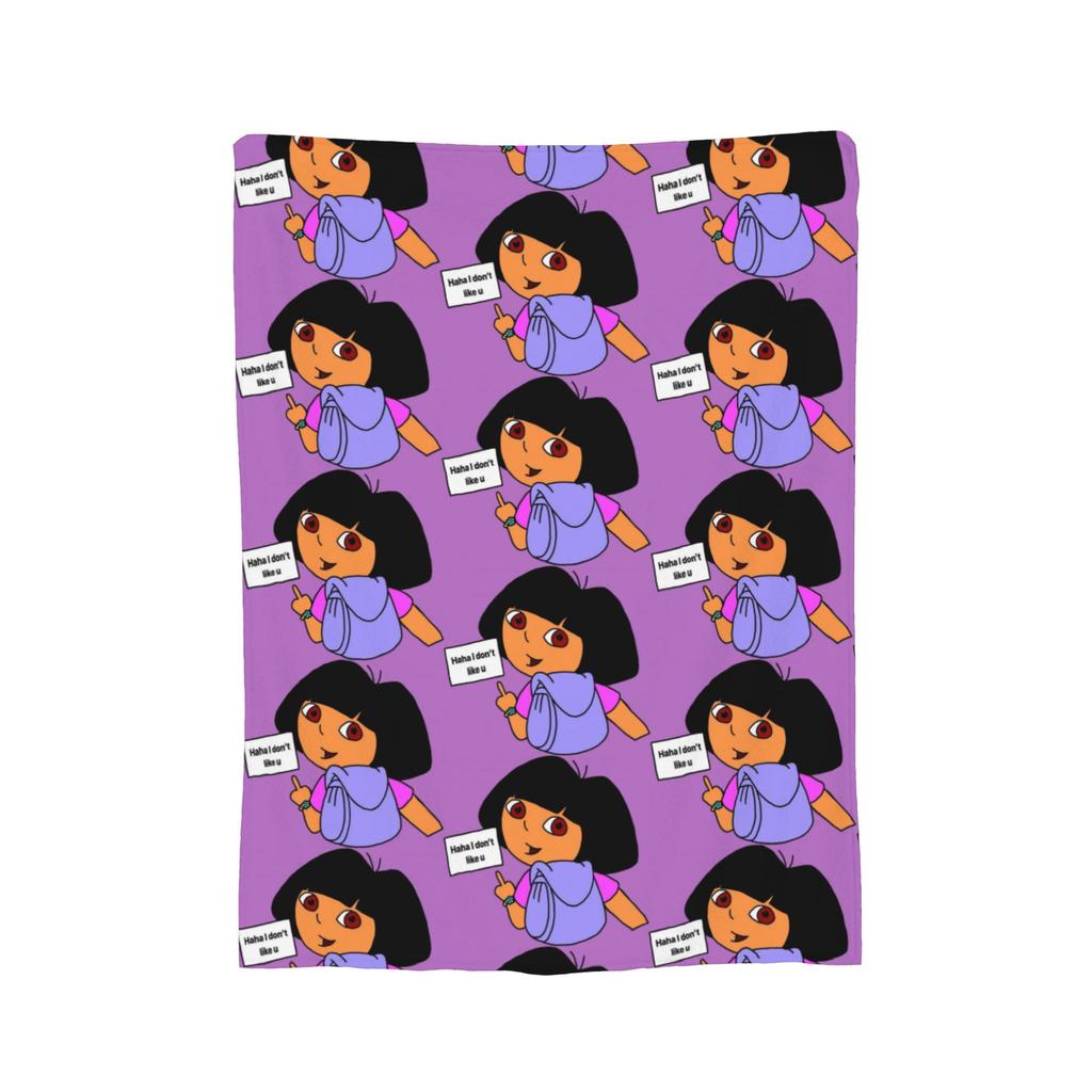 D-Doras der Entdecker Cartoon-Decke Fleece Sommer Klimaanlage Multifunktionale warme Überwurfdecke für Sofa, Auto, Bettdecke