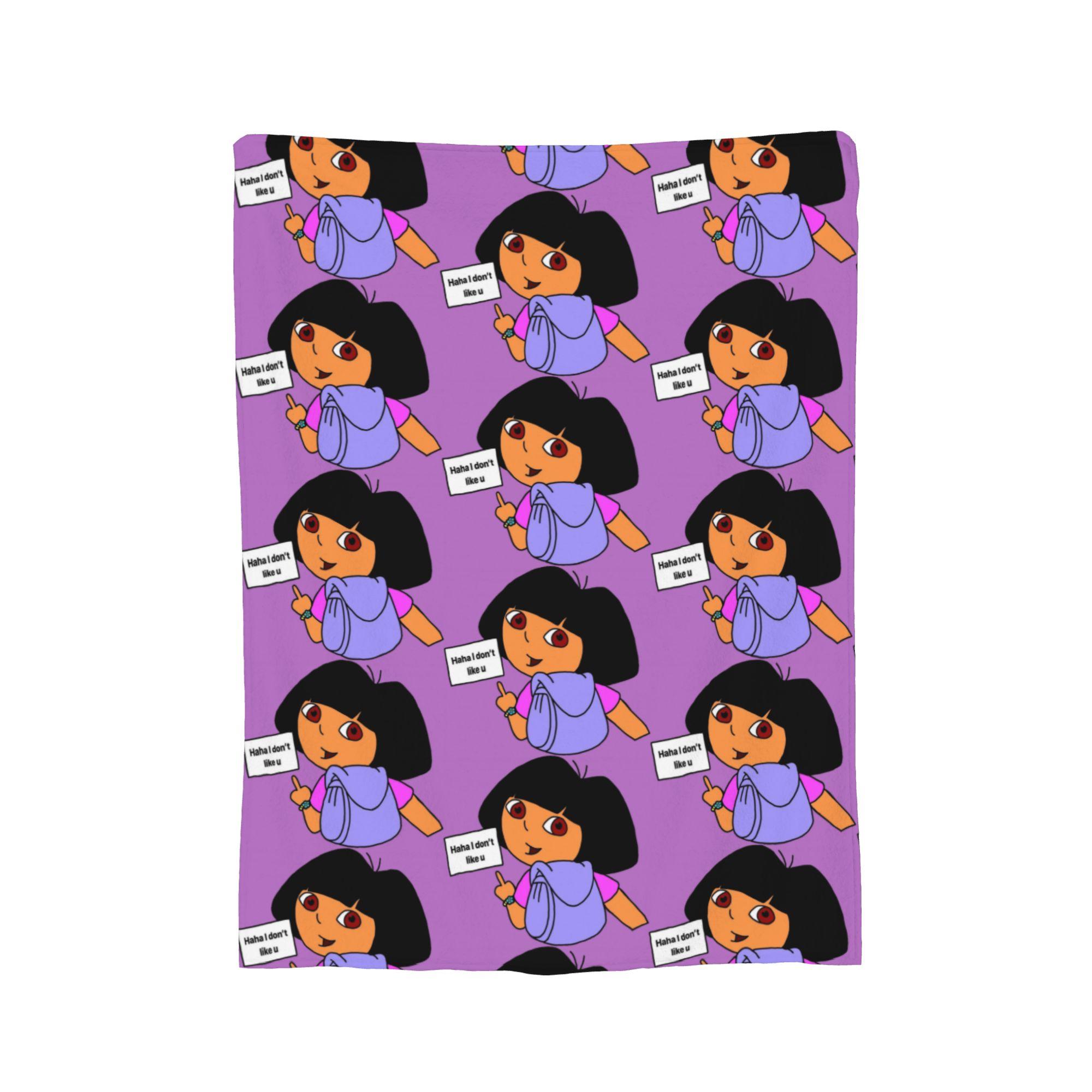 

D-Doras The Explorer Cartoon Blanket Fleece Summer Air Conditioning Multifunction Warm Throw Blankets for Sofa Car Bedspread 50x60in
