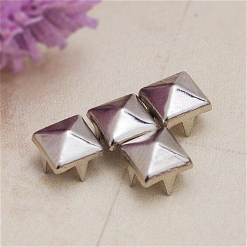 Nýt Oblečení Boty Tašky Doplňky Punk Pyramid Čtvercové cvočky DIY Kovové hroty