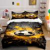 Soccer Ball with Splashes. Bedding Sets Duvet Cover Sets Duvet Covers Pillowcases(1*Duvet Cover 2*Pillowcases Without Duvet Insert)