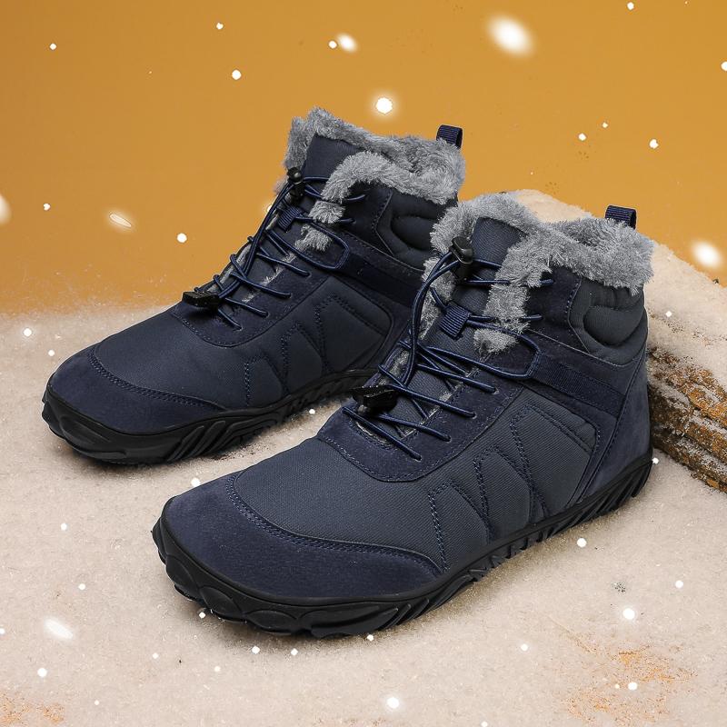 Herren Schnee Barfuß Freizeitschuhe Neue Winterstiefeletten Outdoor Arbeitsschuhe Damen Warme Pelz Männer Knöchelschuhe Männliche Schneestiefel Große Größe