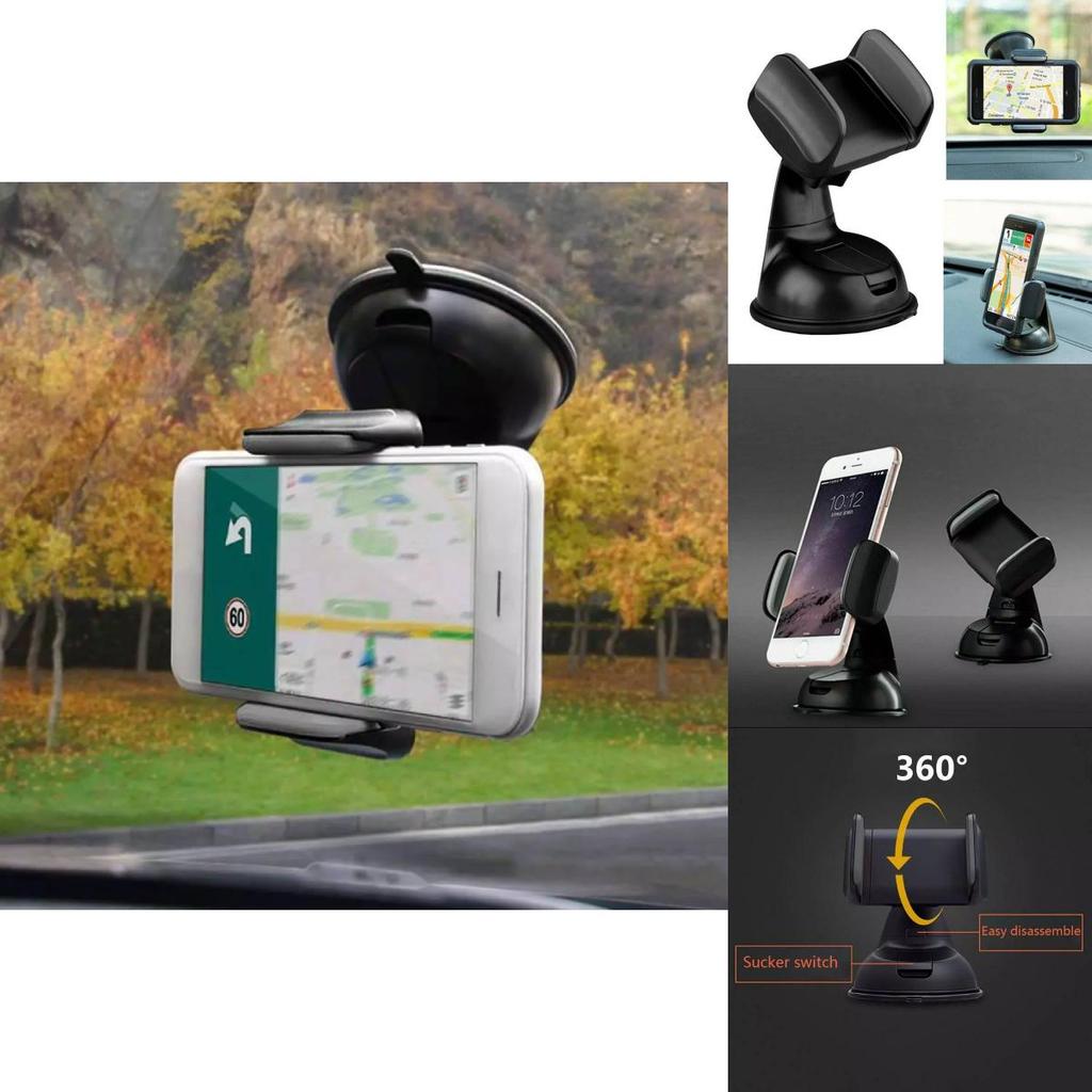 Universelle Autohalterung für Handy mit Saugnapf und 360 Grad drehbarem Gel-Fuß zur Navigation