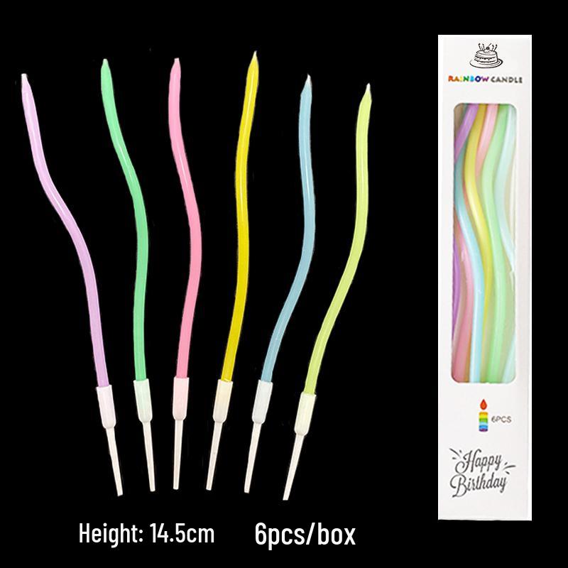 Silver Curved Gold Number Birthday Cake Candles - Individually Boxed Party Table Decoration