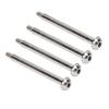 4pcs RC Rear Lower Hinge Pin Steel Aluminum Alloy RC Hinge Pin with M3 Nut for ARRMA 1 7 1 8 Series Silver