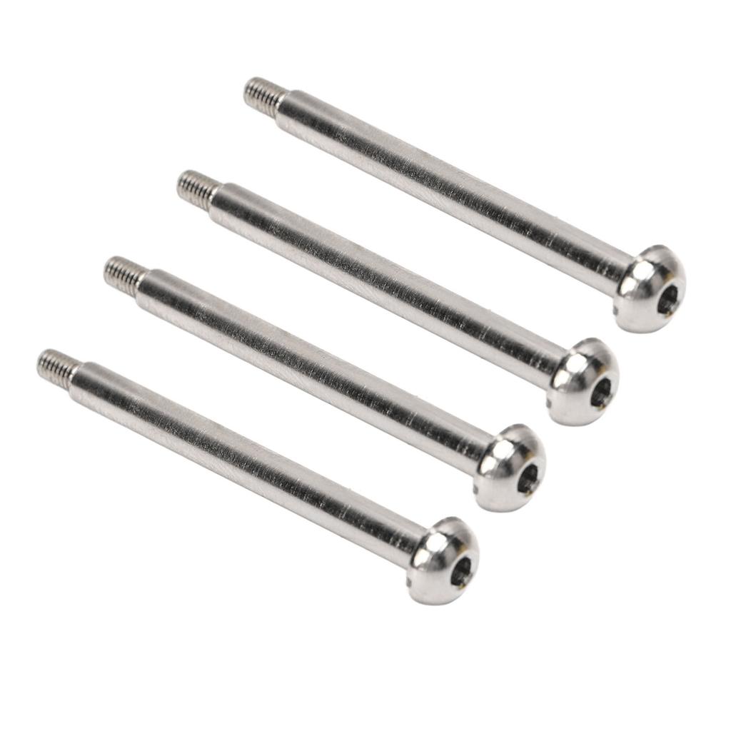 4pcs RC Rear Lower Hinge Pin Steel Aluminum Alloy RC Hinge Pin with M3 Nut for ARRMA 1 7 1 8 Series Silver