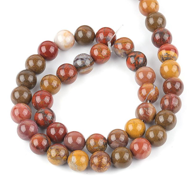 Retro Red Agate Stone Beads Loose Round Beads for Jewelry Making Fashion Accessories DIY 4-12mm
