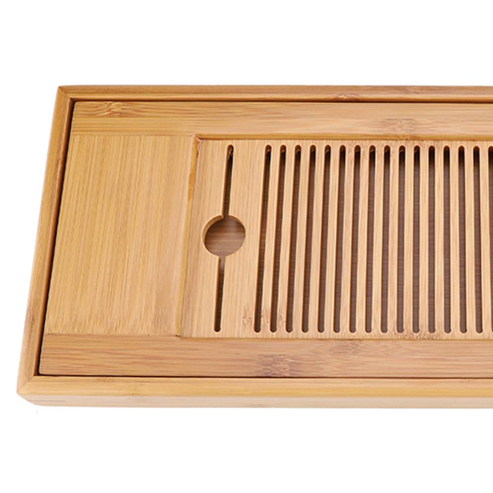 Bamboo Material Bamboo Tea Tray Water Storage Drainage Function Chinese Gongfu Tea Tray Tasteful Portable Design