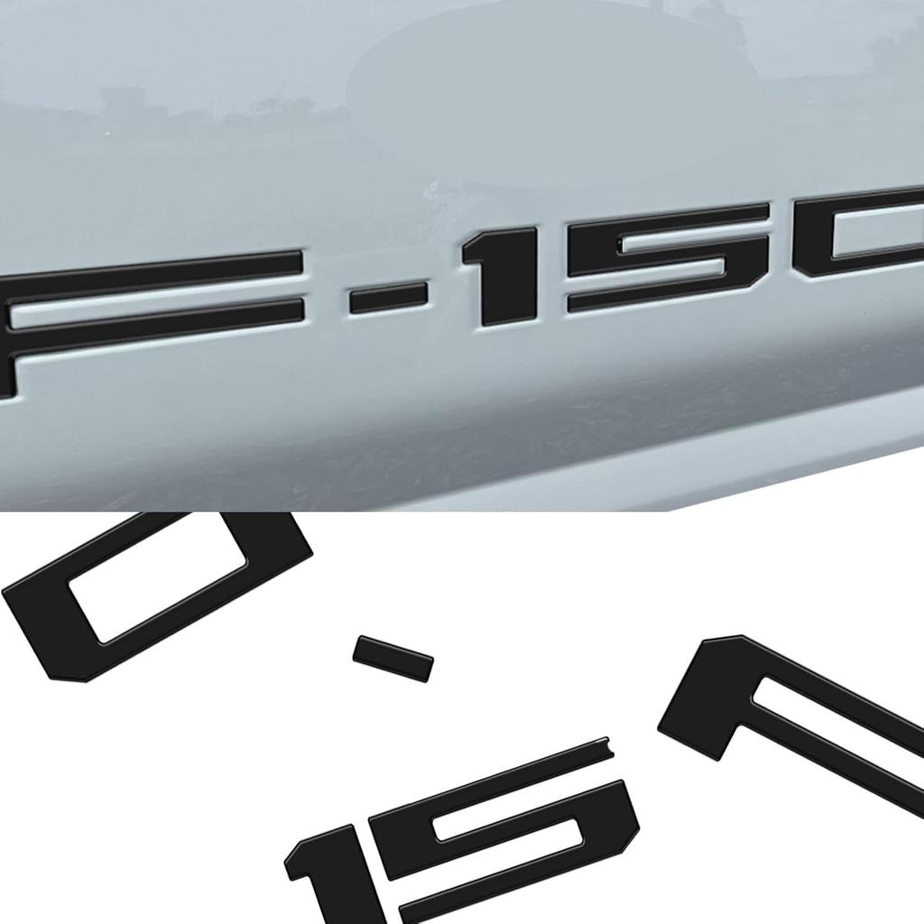 3D Raised Tailgate Letters Compatible With F150    2024 2025, Matte Black Erts, Tailgate Decal For F150 & Emblem Replacement, Accessories For F150