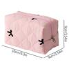 Pink Bow Make Up Bag Portable Cosmetic Pouch Aesthetic Large Travel Makeup Bag Organizer Pencil Purse Accessories for Women