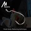50pcslot Soft Worm Fishing Meredith Hooks High Carbon Steel Wide Super Lock Fishhooks Lure Softjerk Hooks 850 Fishing Tackle