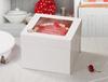 3/6/12pcs Cake Boxes,8x8x8In White Cake Box with Window,Square Cardboard Cake Box for  Cake Decorating Supplies for Gift Giving