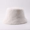 Winter solid color plush bucket hat European and American simple thickened thermal basin hat