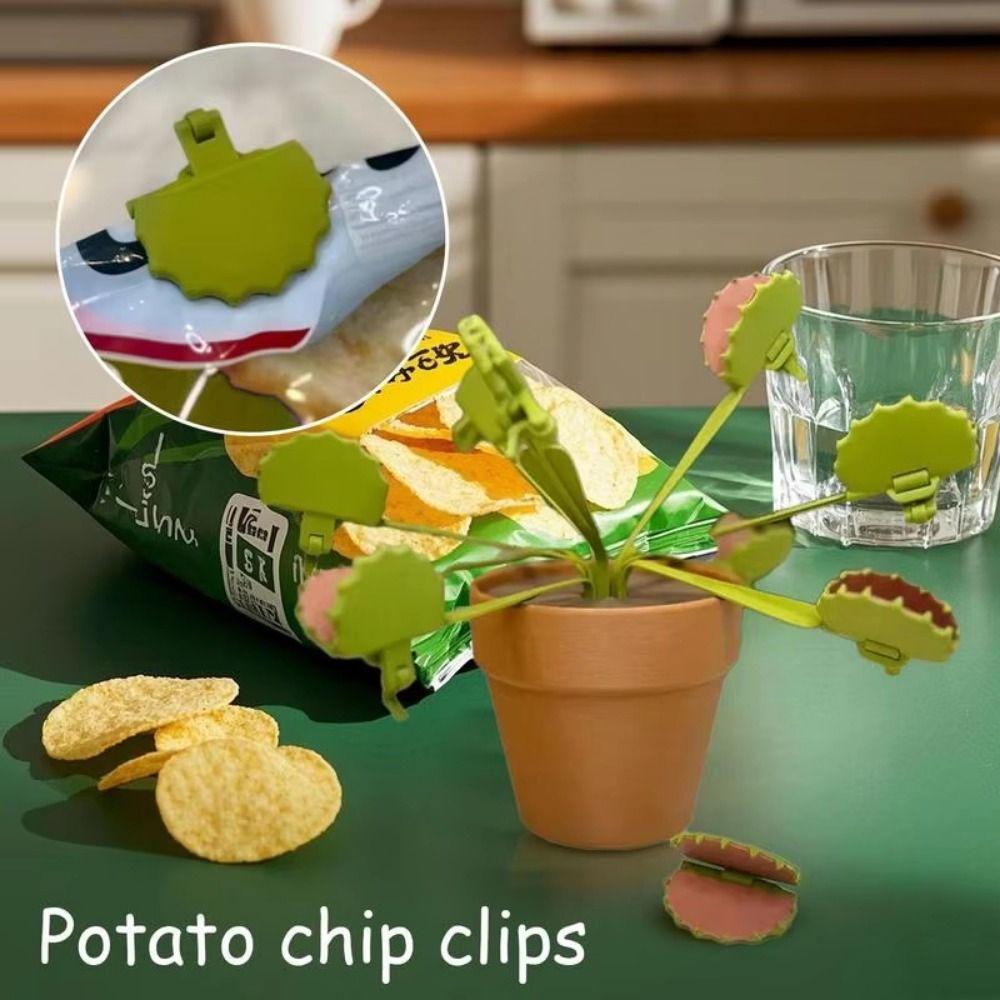 

Tightly Seals Venus Flytrap Plant Snack Clips 3D Printed Food Storage Sealer Food рожевий