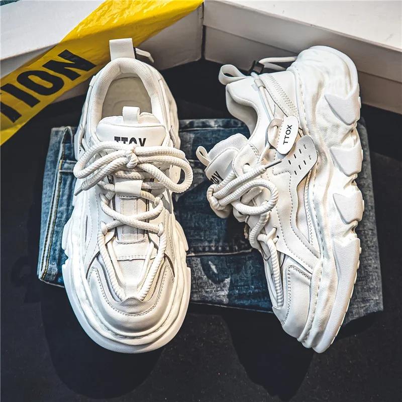 

2024 Новые модные весенние мужские кроссовки из сетки, мужская спортивная обувь, повседневная брендовая обувь класса люкс, модная обувь для бега и ходьбы 39 белый