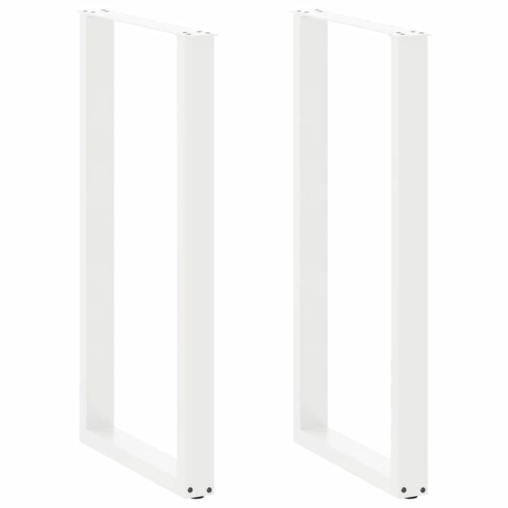 Vidaxl Nogi Do Stolika Kawowego, 2 Szt., Białe, 60X(110-111) Cm, Stal