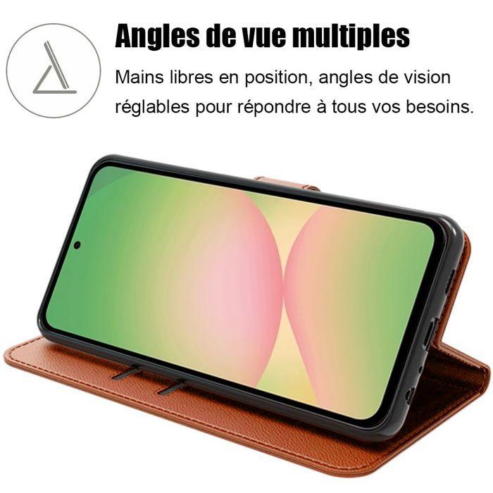 Protective Case - BOOLING - Samsung Galaxy A56 5G - Synthetic Leather - Shockproof - Brown