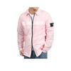 Logo Polo Neck Loose Fit Zip Long Sleeve Jacket Men Jackets Pink 801510522-V0080