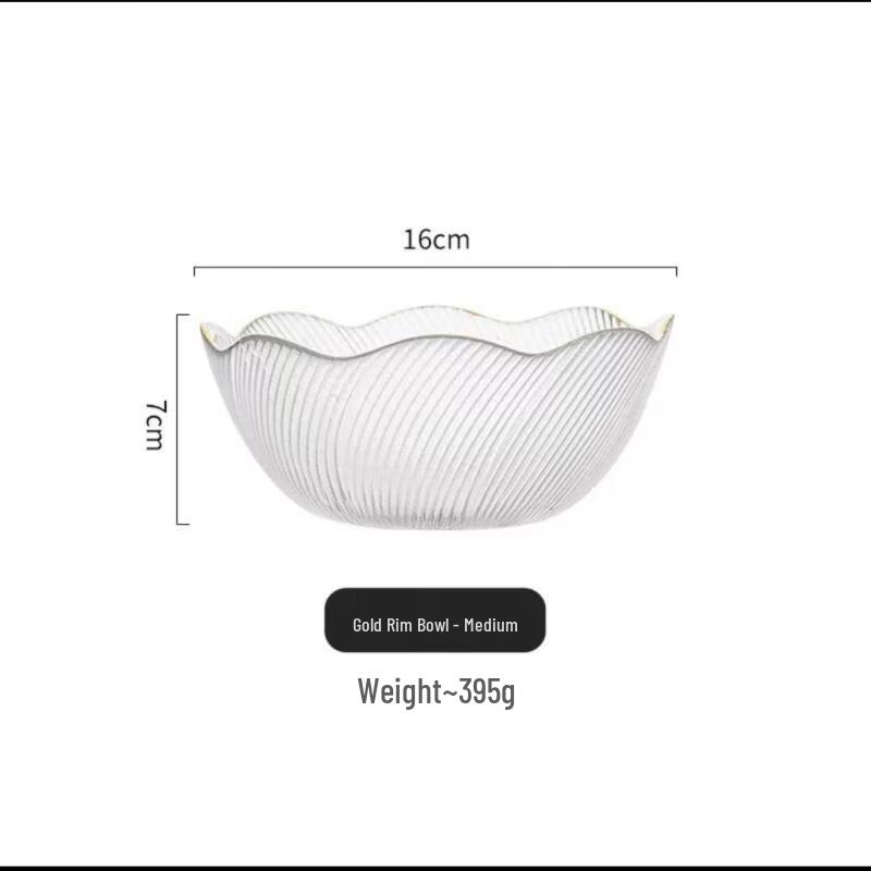 

Ru Han Simple Luxury Glass Salad Bowl
