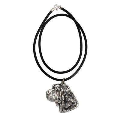Clumber Spaniel I - Necklace with Dog, Silver-plated Pendant for Dog Fan, Unique Jewelry by Brand