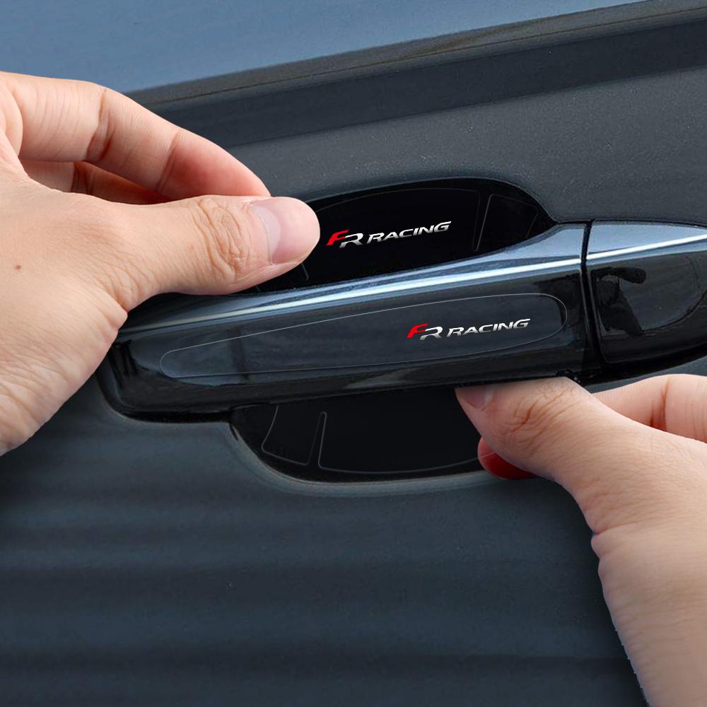 rldf3 Car Door Bowl Handle Protector Stickers Transparent Anti-scratch For Seat FR Ibiza Cupra Leon MK1 MK2 5f E-Racer Ateca Formentor