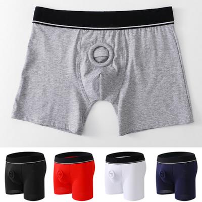 Men Boxer Underwear Breathable Pouch 3D Cutting Comfortable Home Panties Elastic Low-rise Shorts Briefs