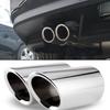 2PCS Car Exhaust Tips For Volkswagen VW Tiguan 2017 2018 2019 MK2 Exhaust Muffler Tail Throat Pipe Trim Accessories Styling