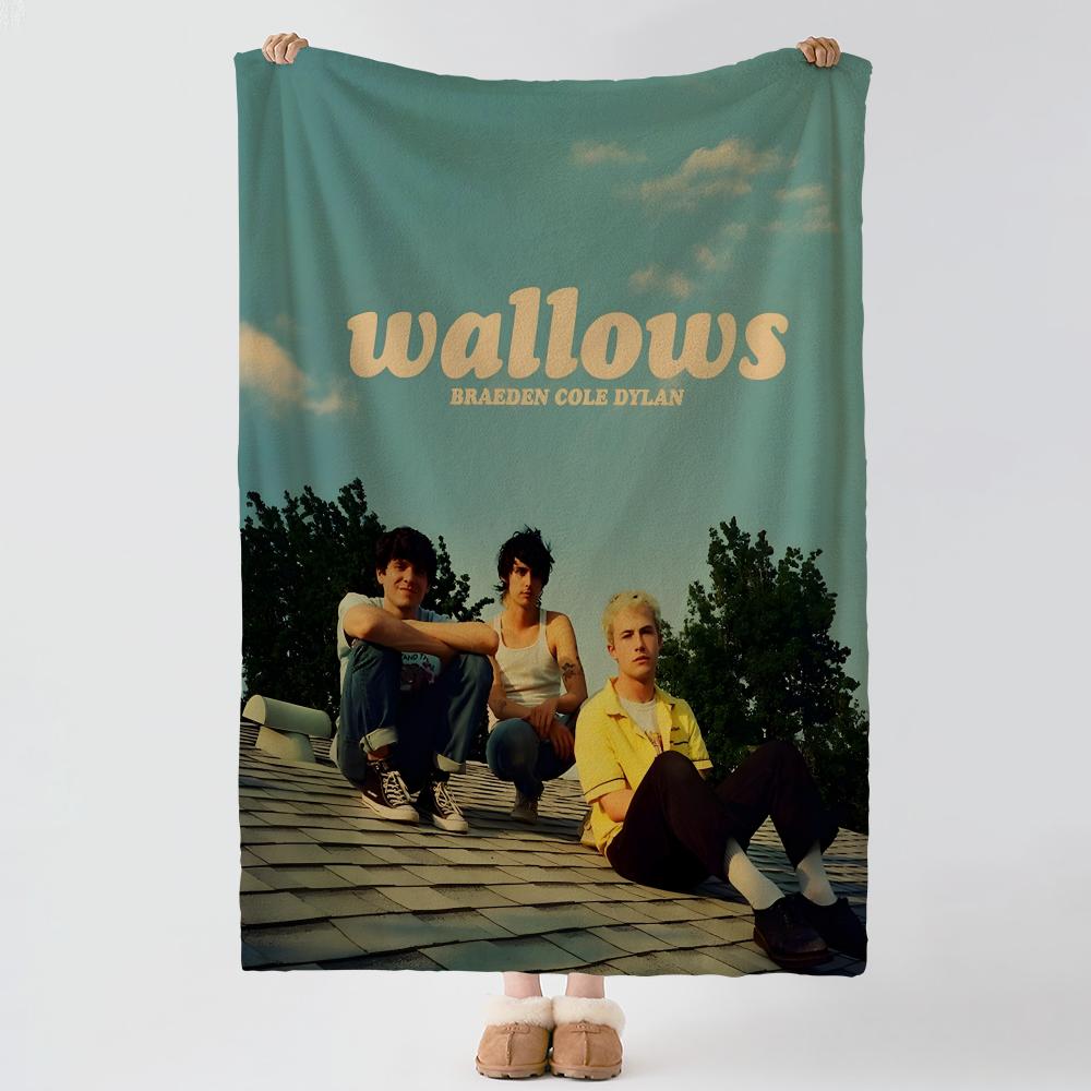 music W-Wallows-s Throw Thick Comfort Flannel Quilt, Multi-scene Use Indoor Outdoor Daily Nap