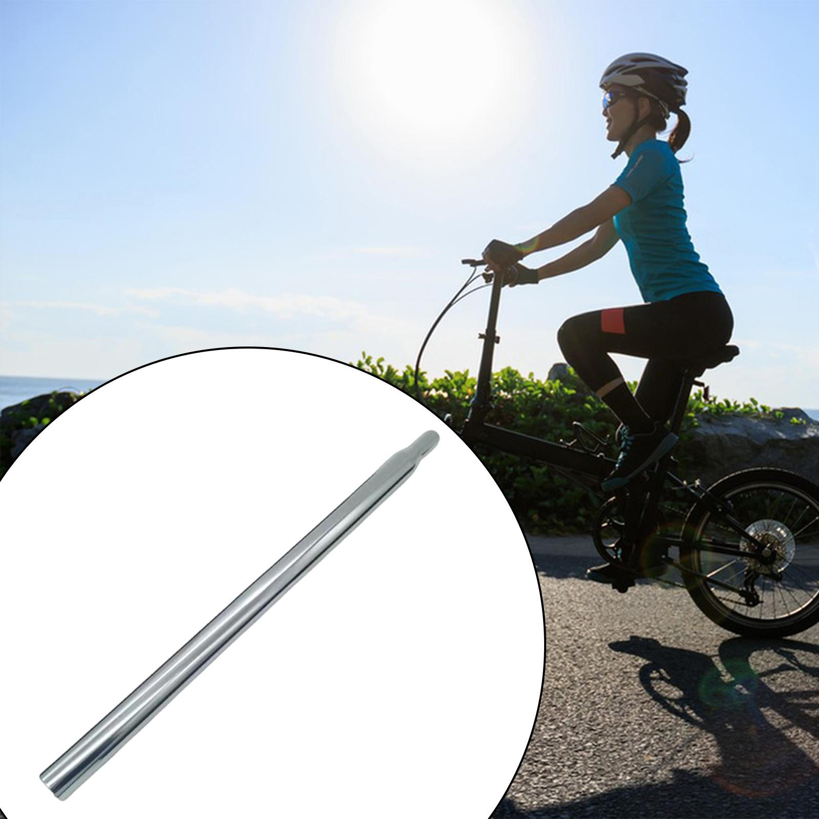 

Seat Post Saddle Tube Biking Component, Easy to Install Premium Spare Parts Replace Pole Shiny Silver
