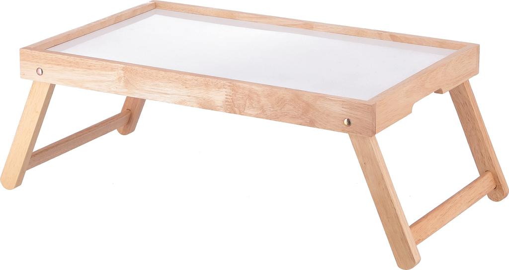 Fujiboeki Bonheur Folding Bedside Coffee 50cm Wide x Deep x 20cm Natural White 28683 Table, Table, 31.3cm High, Wood,