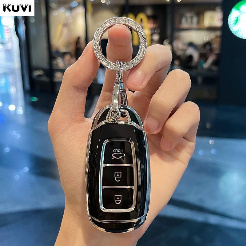 Tpu Car Smart Key Case Cover Shell Fob Keychain For Hyundai Santa I30 Ix35 Encino Kona Solaris Azera Grandeur Elantra Accent Fe
