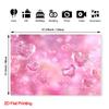 Romantic Pink 2D Backdrop, Glittery Crystal Hearts Photo Background