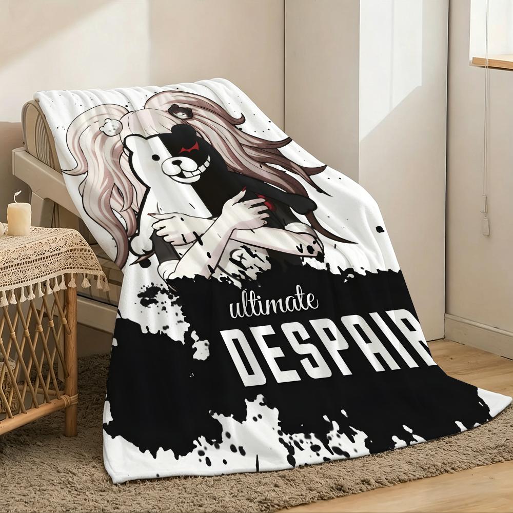 D-Danganronpa Anime Game Throw Lightweight 240g Flannel Blanket Soft Skin-friendly for Summer Cooling