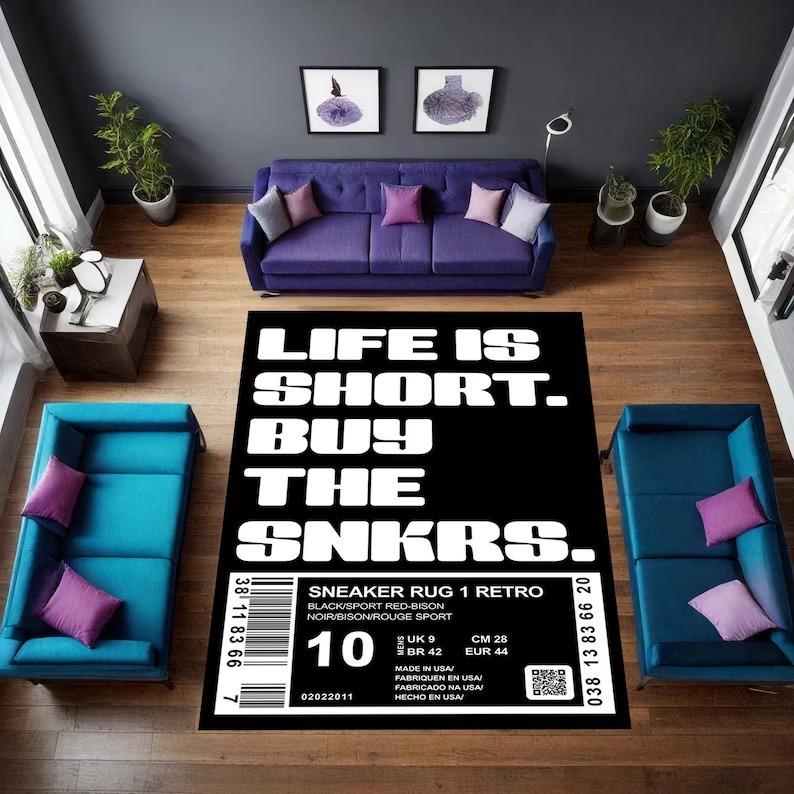 Sneaker Large Carpet Bedroom Rug Decor Kids Play Area Carpets Sofa Soft Floor Mat Bedside Non-slip Rugs Door Mat Birthday Gift