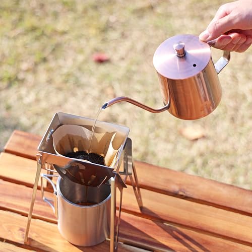 Captain Stag (CAPTAIN STAG) Coffee Pot, Drip Kettle, 380ml Full Capacity, Argo, Bronze, UW-3579