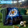 Custom Name Leicester Football Club Flannel Blanket, Use for Birthday/Holiday Gift, Soft Blanket for Sofa/Bed/Camping/Office, Home Decor