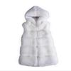 Weiche dicke warme Weste Hoodie Damen Kunstfuchsfell Nerz Ärmellos Kapuzenmantel Damen Winter 2026