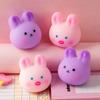 Cute Pink Pig Purple Rabbit Squishy Fidget Toys Animal Stress Balls Soft Decompression Sensory Squeeze Toy For Office Classroom