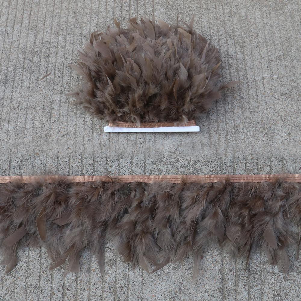 1M 10-15CM Turkey Feather Trim Fringe Blue Marabou Plumas Ribbon for Crafts Sewing  Clothes Wedding Dress Decoration Accessories