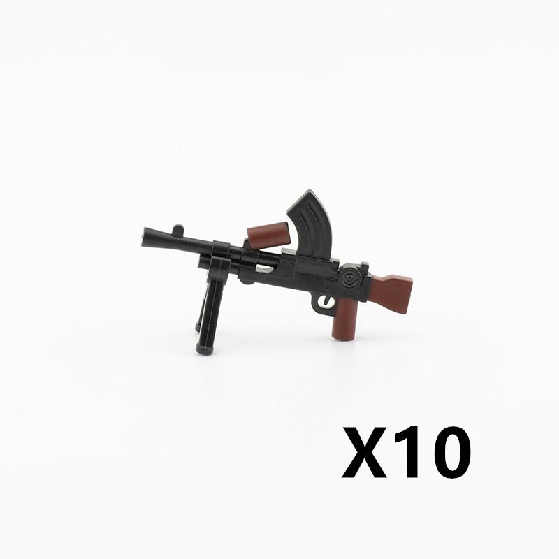 5/10 WW2 Soldier Weapons Building Block Two-color Printing Machine Rifle Submachine Sniper Guns Military Accessories Block Bricks C238