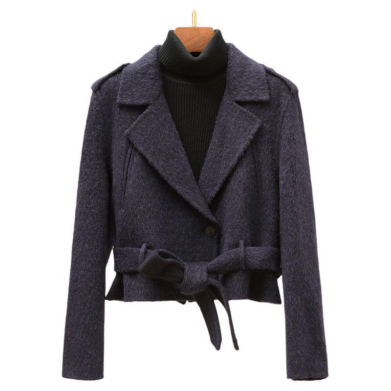 Petite High-Waisted Woolen Coat - Spring 2026 New Arrivals, 10% Suli Wool
