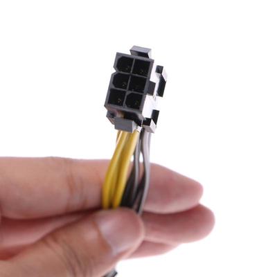 Cable Adaptador de Alimentación para Tarjeta de Video PCI Express PCI-E Hembra de 6 Pines a Macho de 8 Pines 18cm