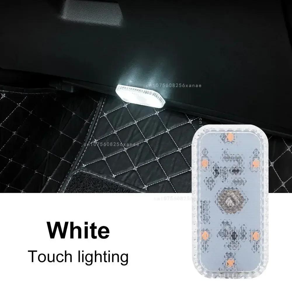 Car Interior Lights Finger Touch Sensor Mini LED Reading Lamp Wireless Touch Light USB Charging Auto Roof Atmosphere Lamp Amagi