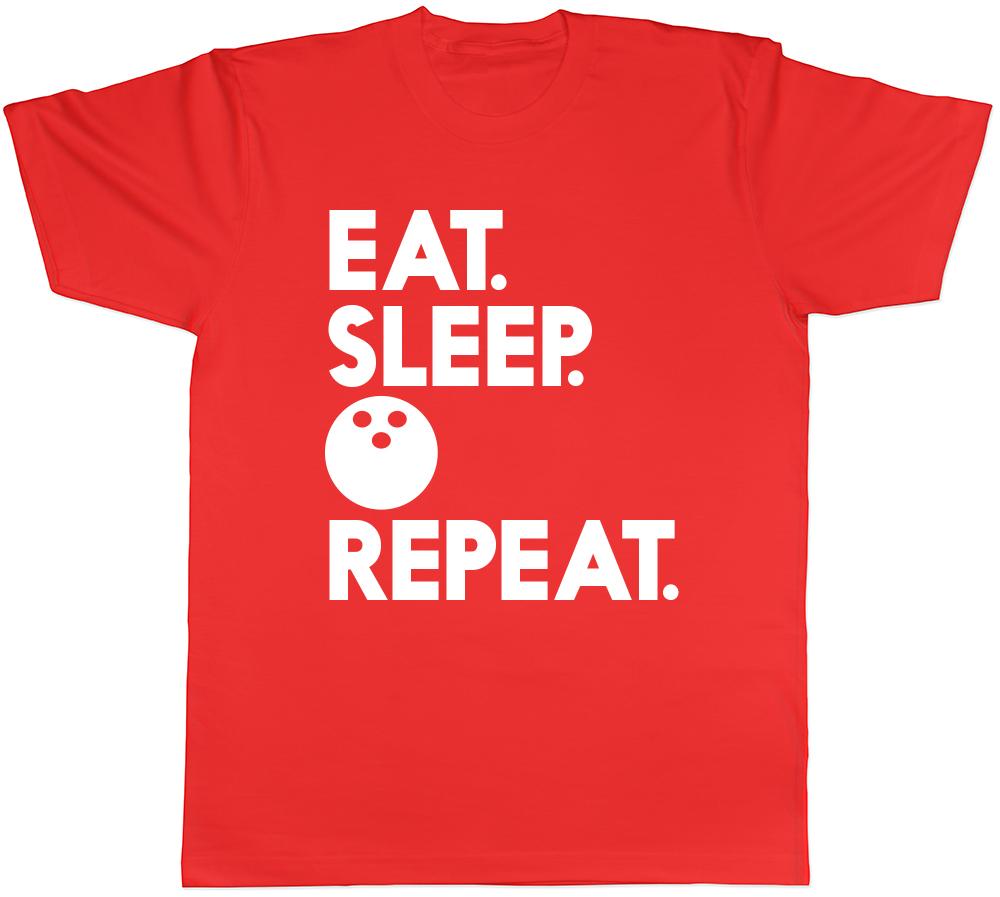 Eat Sleep Bowling Repeat Unisexs Unisexs Ladies Unisex TShirt S