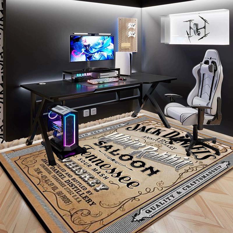 Verkrijgbaar in meerdere maten. J-Jack D-Daniels Bedrukte Yogamat, Woondecoratie, Woonkamer, Slaapkamer, Antislip Mat, Cadeau.