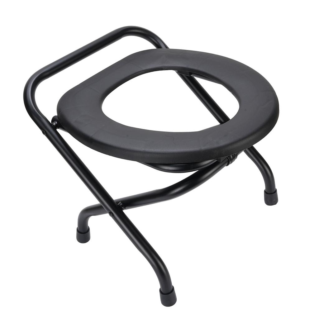 Skladacia komodná toaletná stolička Železná Protišmyková Ergonomické komodné sedadlo pre dospelých Cestovná 15-palcová výška